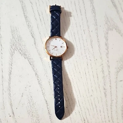 Correa de reloj de cuero azul Kate Spade Foto 1 de 4
