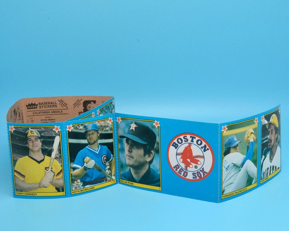 1983 Fleer 美国职棒大联盟棒球贴纸未剪 12 张 • Henderson Nolan Ryan — 第 1/4 张图片