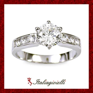 Glorioso Anello Donna in Argento 925 rodiato Oro Bianco - Foto 1 di 7