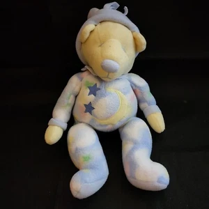 Juguete de peluche Douglas The Cuddle para dormir oso Lovey azul amarillo luna estrellas suave - Imagen 1 de 7