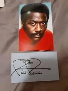 Super RARE Richard Roundtree Signed Autographed 3x5 Index Card Photo Actor 
