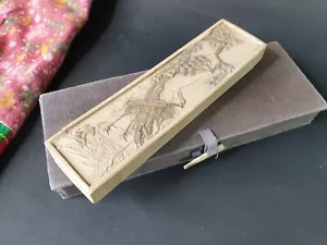 Old Chinese White Calligraphy Ink Stone in Original Box …beautiful collection an - Bild 1 von 11