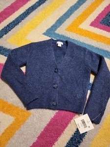NWT Girls S(6/6X) Falls Creek Blue Cardigan Large Buttons - Picture 1 of 8