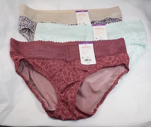Nuevo conjunto/3 bragas WARNER'S sin muffin top HIPSTER BEIGE/AZUL leopardo VERDE 2XL/9 - Imagen 1 de 5