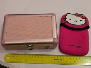 2 NINTENDO DS LITE ORIGINAL OFFICIAL CONSOLE CARRY CASE HOLDER Pink Hello Kitty - Picture 1 of 3
