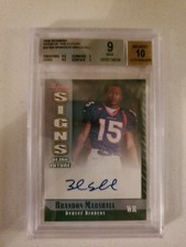 Brandon Marshall 2006 Bowman Signs of The Future Autograph Rookie BGS MINT