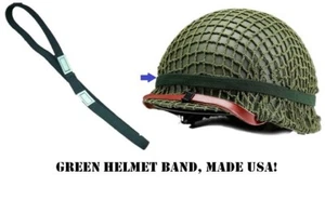HELMET BAND GREEN w/ CAT EYE for M1 PASGT MICH ARMY USMC MILITARY USA Made - Picture 1 of 1