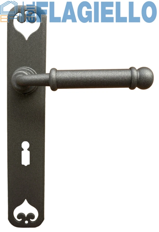 Maniglia Classica per Porta in ferro battuto Galbusera Art.2104 Grigio Ferro Ant - Immagine 1 di 1