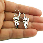 Labrador Retriever 925 Sterling Silver and Copper Dog Earrings Gift Boxed