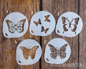 Farfalle Farfalle Erba Naturale Bellissimo Prato Primavera Stencil Mylar - Foto 1 di 6