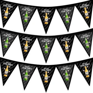 Stag Party | Batchelor Party Bunting | Beer Bottle Design 3m Fabric Bunting - Picture 1 of 9