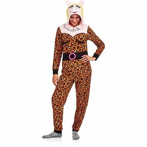 New Women's Muppets Miss Piggy One Piece Pajamas Costume Union Suit XS S M L 2X - Picture 1 of 2