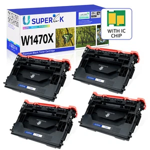 BK W1470A W1470X Toner Cartridge with CHIP For HP LaserJet M611dn M634h M635fht - Picture 1 of 23