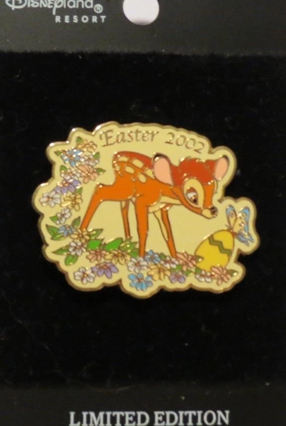 迪士尼 DLR EASTER 2002 BAMBI 花 EASTER EGG BUTTERFLY LE 1500 针 — 第 1/1 张图片