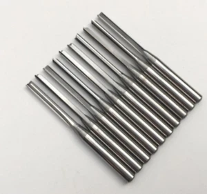 1 pieza 2 mm x 12 mm rectas 2 herramientas de flauta carburo sólido 1/8" cortador CNC cortadores talla - Imagen 1 de 1