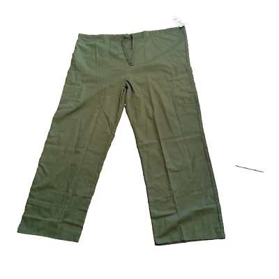 New Butter Soft Stretch Scrub Pants 2 pair olive green Unisex sz XL cargo - Image 1 of 4