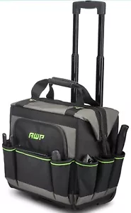 AWP Rolling 14 Inch Tool Bag with Telescoping Rubber Handle and Heavy-Duty Wheel - Picture 1 of 3