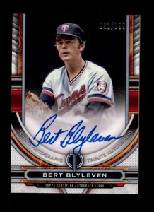 BERT BLYLEVEN 2023 TOPPS TRIBUTE ON CARD AUTOGRAPH AUTO #031/199 BD6117