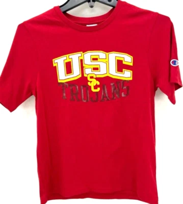 NUEVA Camiseta California USC Trojans Champion Manga Corta Roja Cuello Redondo Juvenil M Foto 1 de 4