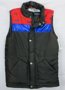 Cat & Jack Girls Size XL 16 Winter Snow Vest Black Blue Red Mask Pattern - Picture 1 of 3