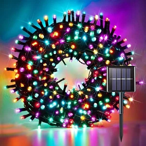 100 LED Solar Powered String Fairy Lights Outdoor Garden Wedding Party Xmas -NEW - Picture 1 of 3