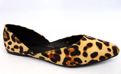 ¡NUEVO! Zapatos planos Ollio con punta de almendra mocasines informales para mujer, talla 7,0 mediana, leopardo Foto 1 de 4