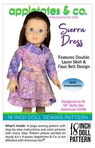 Patrón de muñeca de 18 pulgadas | Vestido Sierra | Se adapta a muñecas de 18" como American Girl - Imagen 1 de 7
