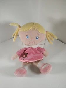 Peluche peluche Kids Preferred Lovey Baby Doll rosa marrone uccellino capelli biondi coda di maiale - Foto 1 di 5