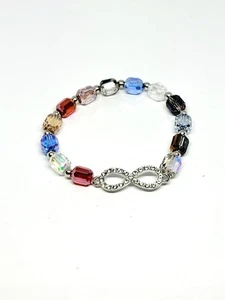 Infinity Beaded Stretch Charm Bracelet - Picture 1 of 1