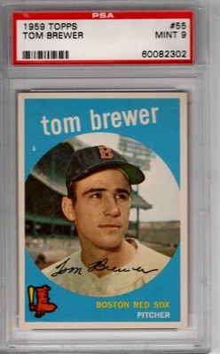 1959 Topps  #55 Tom Brewer   - PSA 9  Complete set being listed - Image 1 of 2