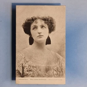 Edwardian Actress Postcard 1905 Miss Lillian Braithwaite Born Ramsgate Kent - Picture 1 of 2