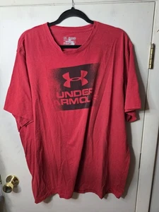 Under Armour Red Men's 2XL Loose Heatgear T-Shirt Short Sleeve - Picture 1 of 6