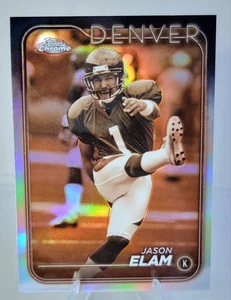 2024 Topps NFL Chrome Jason Elam Sepia Refractor Card #65 Denver Broncos - Picture 1 of 6