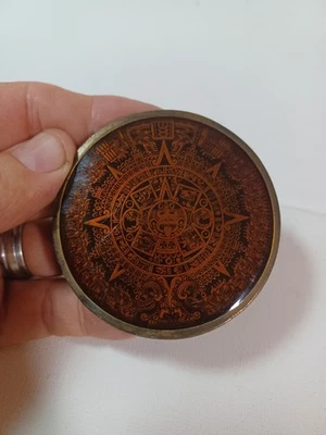 Vintage 1974 Bergamot Brass Works Aztec Calander Belt Buckle - Image 1 of 4
