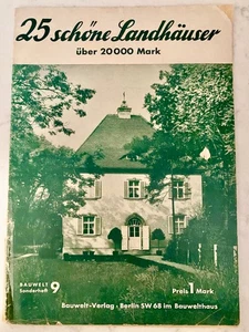 Vtg. 25 BEAUTIFUL COUNTRY HOUSES Plans Illustrated Special Issue GermanText RARE - Picture 1 of 9