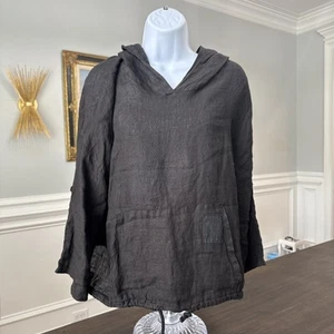 Made In Italy 100% Linen Blazer Womens Size L 3/4 Sleeve - Hoodie - Picture 1 of 12