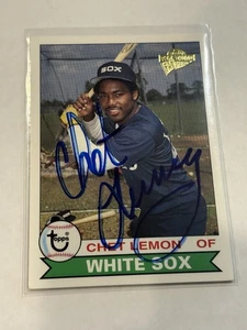 Tarjeta autografiada 2004 Topps All-Time Fan Favorites Chet Lemon IP White Sox - Imagen 1 de 2