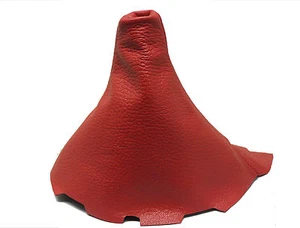 SEAT CORDOBA-IBIZA (2002-2008) SOUFFLET LEVIER DE VITESSE 100% CUIR ROUGE - Picture 1 of 1
