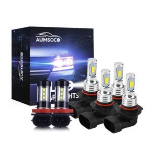 For Hyundai Santa Fe 2019-2020 LED Headlight High Low Beam+Fog Lights Bulb 6000K - Picture 1 of 12