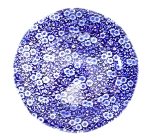 Crownford China CALICO DINNER PLATE Staffordshire Blue White Floral 10.5” Eng - Picture 1 of 6