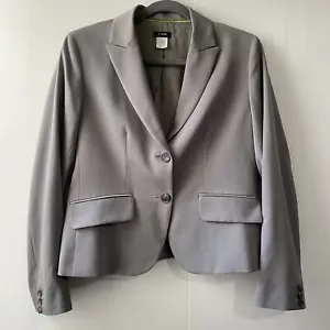 J Crew Japan Sz 8 Silver Gray 100% Wool Blazer Jacket Two Button - Picture 1 of 15