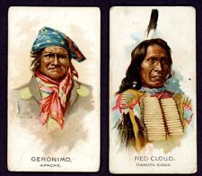 Allen & Ginter Celebrated American Indian Chiefs lot of 2, Fair Condition