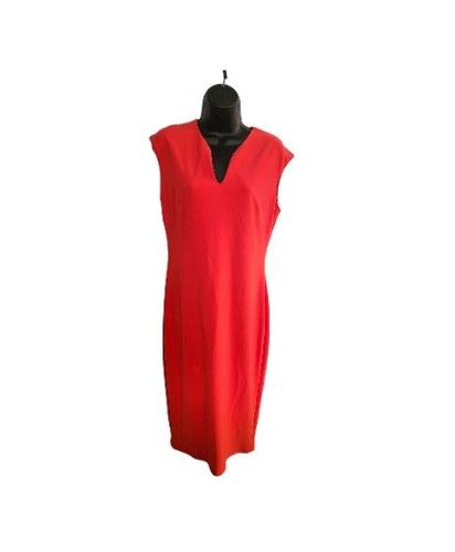 Abito da donna rosso Frank Lyman MIDI taglia 8 San Valentino festa di nozze di Natale