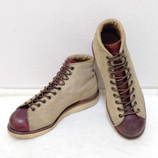 CHIPPEWA Monkey Boots 9 EE Black Tag Suede 5 LACE TOE SAND Genuine Leather 91075