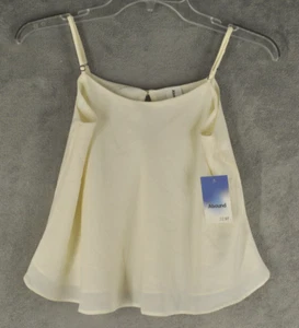 Abound Camisole Womens 2XS Ivory Cropped Spaghetti Straps Coquette Balletcore - Picture 1 of 12