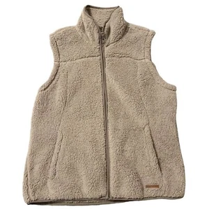 Chaleco de piel sintética Free Country XL para mujer gris suave acogedor bolsillos con cremallera cabina de invierno - Imagen 1 de 18