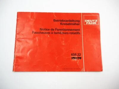 Deutz Fahr KM22 KM24 Kreiselmäher Betriebsanleitung 1983 - Bild 1 von 3