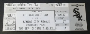 George Brett 2 Hits Full Mint Unused Ticket 1991 White Sox vs Royals - Picture 1 of 2