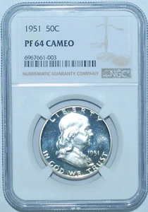 1951 NGC PR64CAM Cameo Proof Strike Franklin Half Dollar - Picture 1 of 2