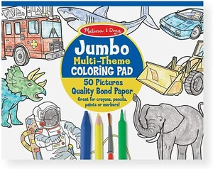 Jumbo Malblock mit 50 Bildern auf hochwertigem Bondpapier von Melissa & Doug - Bild 1 von 4